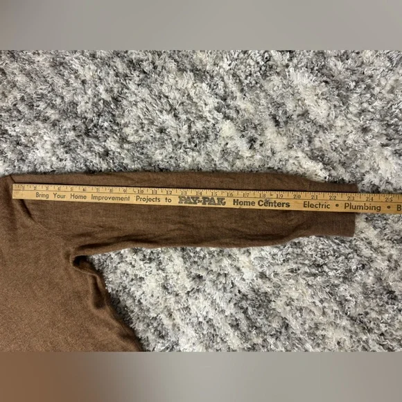 J.Crew Women’s Italian Merino Wool Sweater – Size L – Tollegno 1900 – Brown - Picture 6 of 8